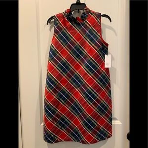 Girls plaid holiday dress.